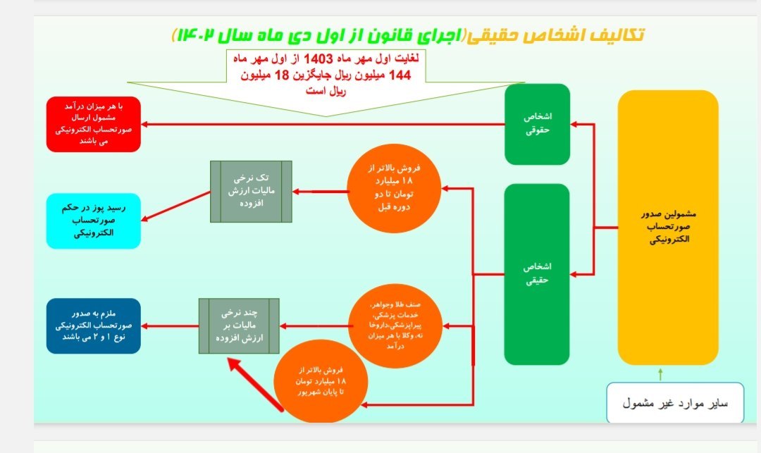 سامانه مودیان ، تکالیف اشخاص حقیقی